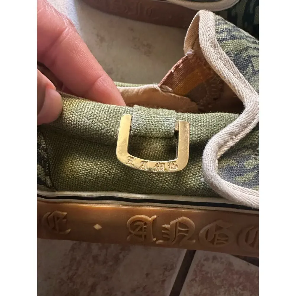 LAMB By Gwen Stefani Slip On Sneakers Army Green Printed Women's Size 9 L.A.M.B.